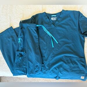 Carhartt Caribbean blue force style scrub set size large